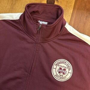 Mississippi State Bulldogs Men's Knights Apparel Full Zip Jacket L Maroon‎